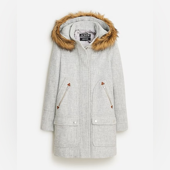 J Crew Chateau Parka in Italian Stadium-Cloth Wool